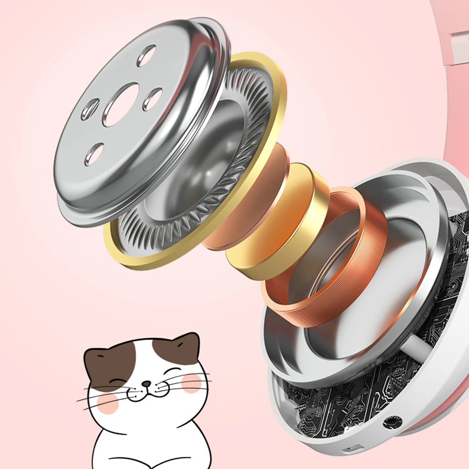 Head-mounted Gaming Earphones Bluetooth-compatible 5.0 Wireless Kids Headphones