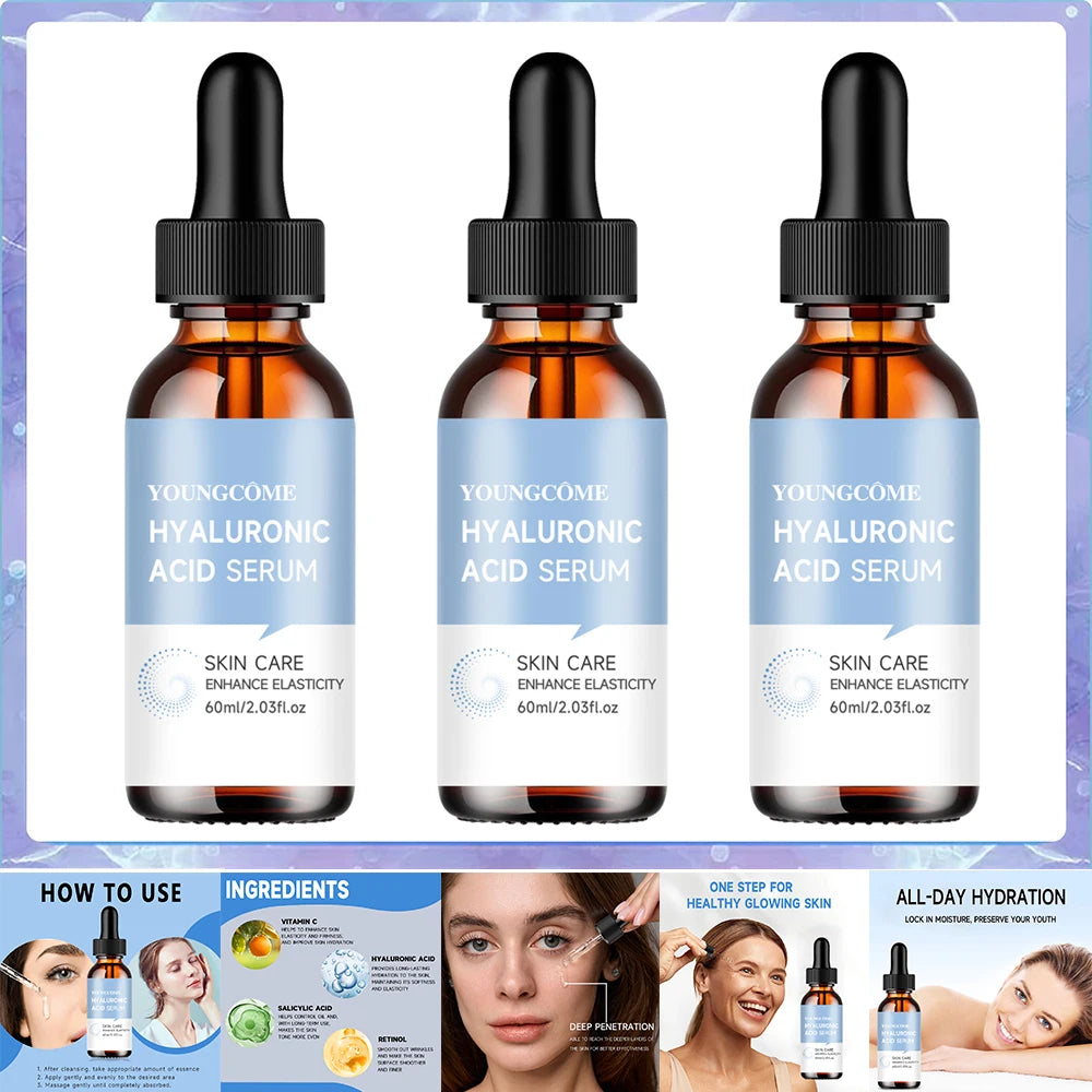 Hyaluronic Acid Serum for Skin 100% Pure Anti Aging Serum Intense Hydration Firming Fine Lines Lighten