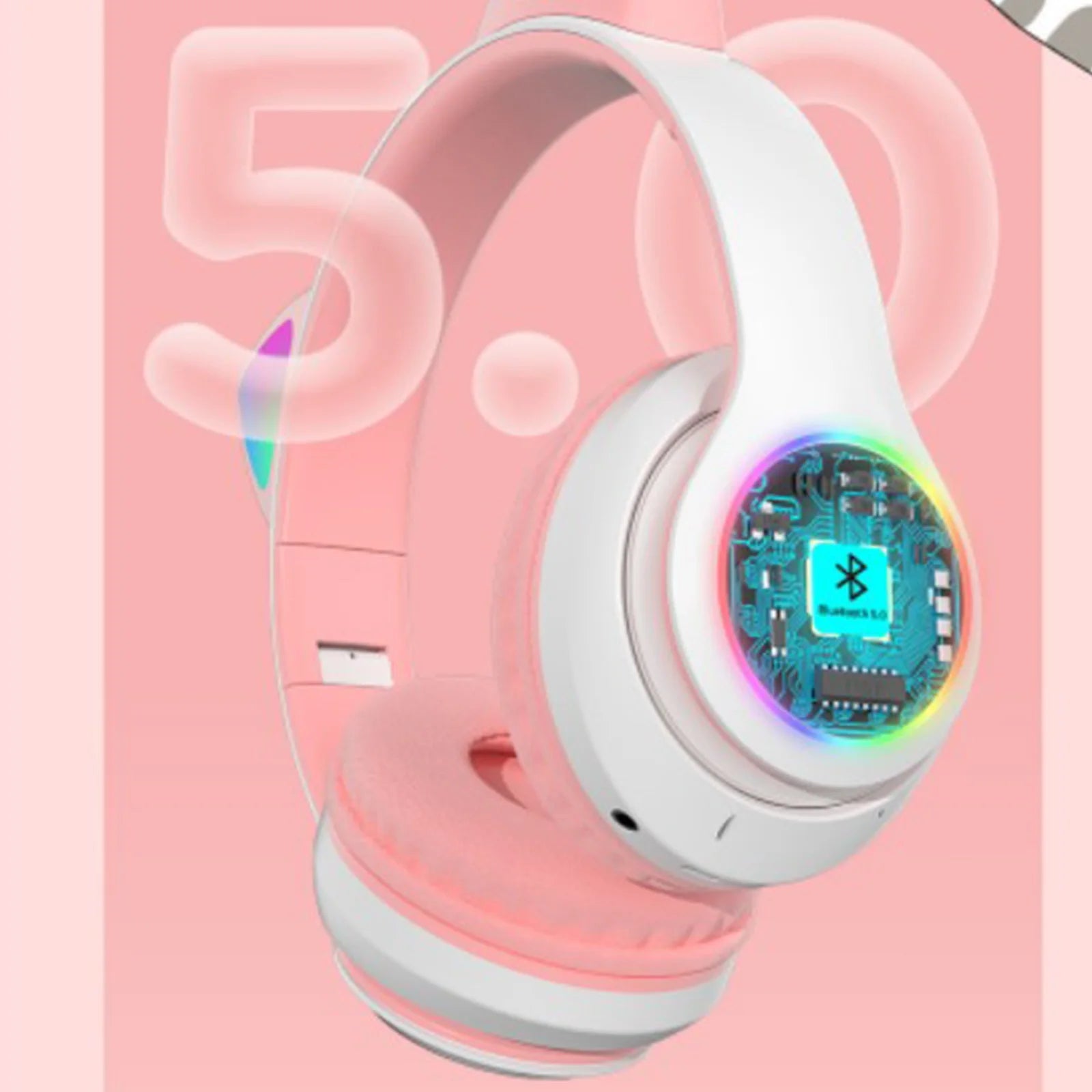 Head-mounted Gaming Earphones Bluetooth-compatible 5.0 Wireless Kids Headphones