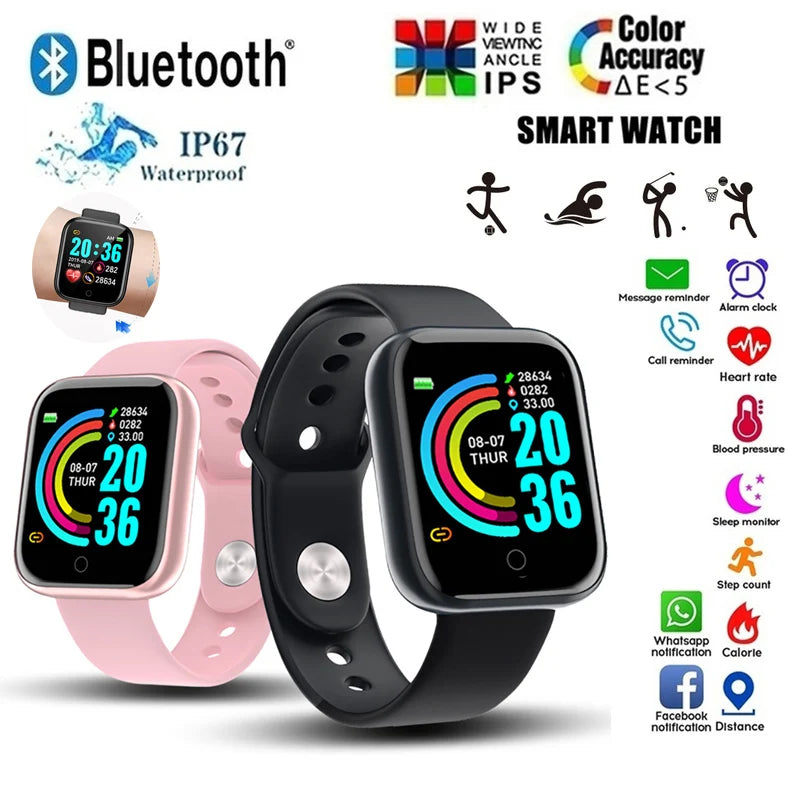 Multifunctional Smart Watch D20 Rechargeable Bluetooth Connected Phone