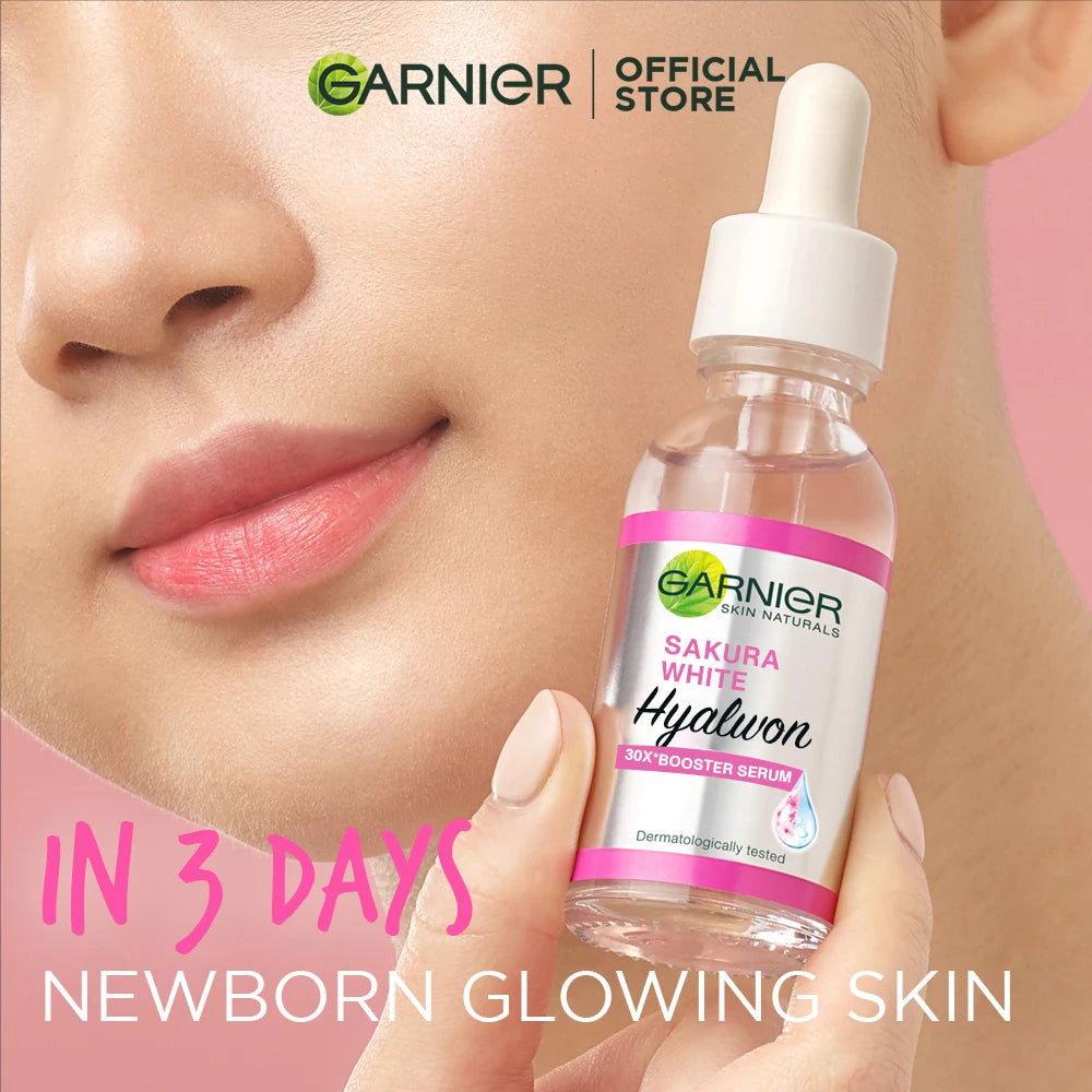 30ml Garnier Whitening Essence Removes Acne Marks Facial Repair Serum Shrinks Pores Moisturizes Essence