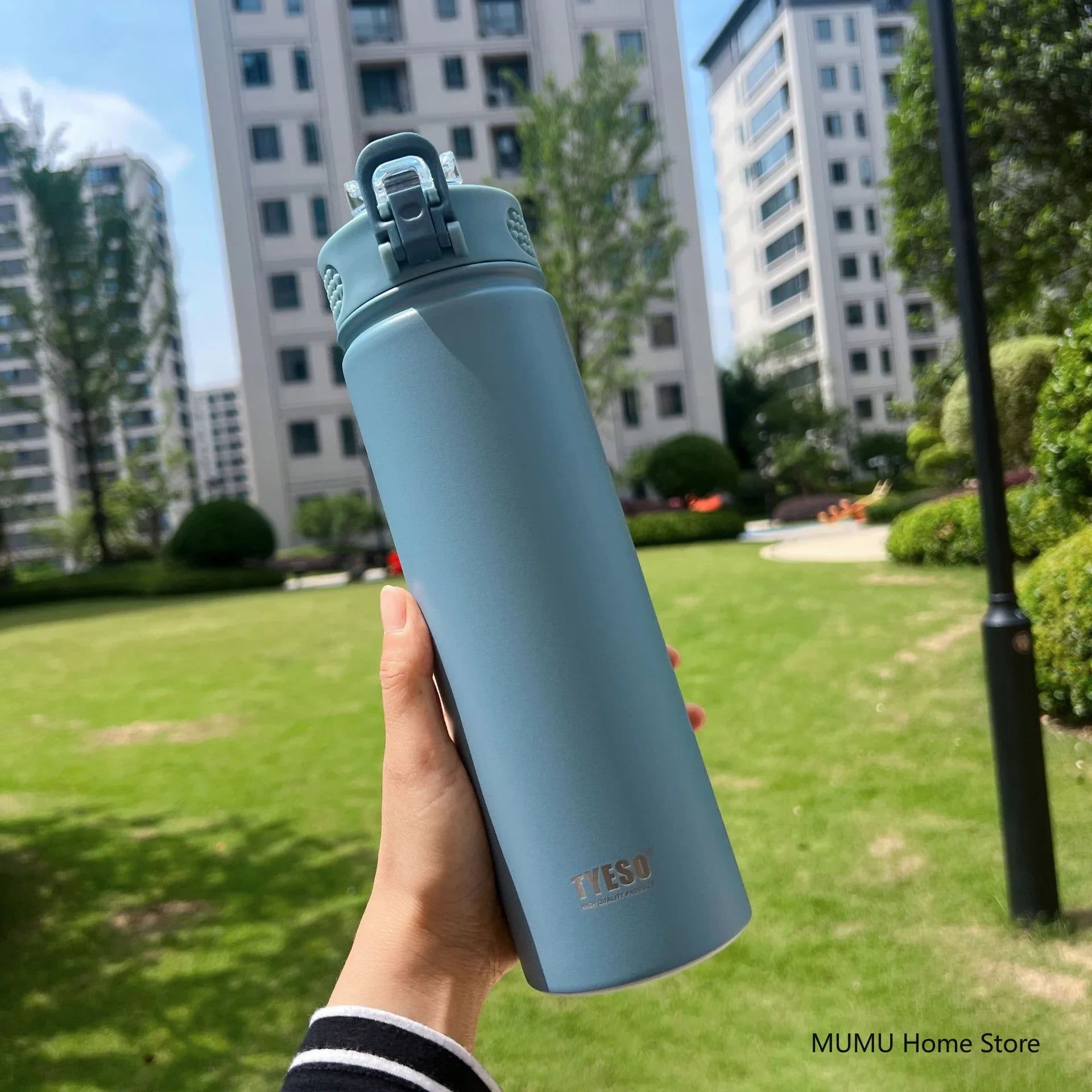 600/750ML Thermos Bottle With Straw Stainless Steel Car Thermal Cup Sports Water Bottles Keeps Cold and Heat Thermal Mug