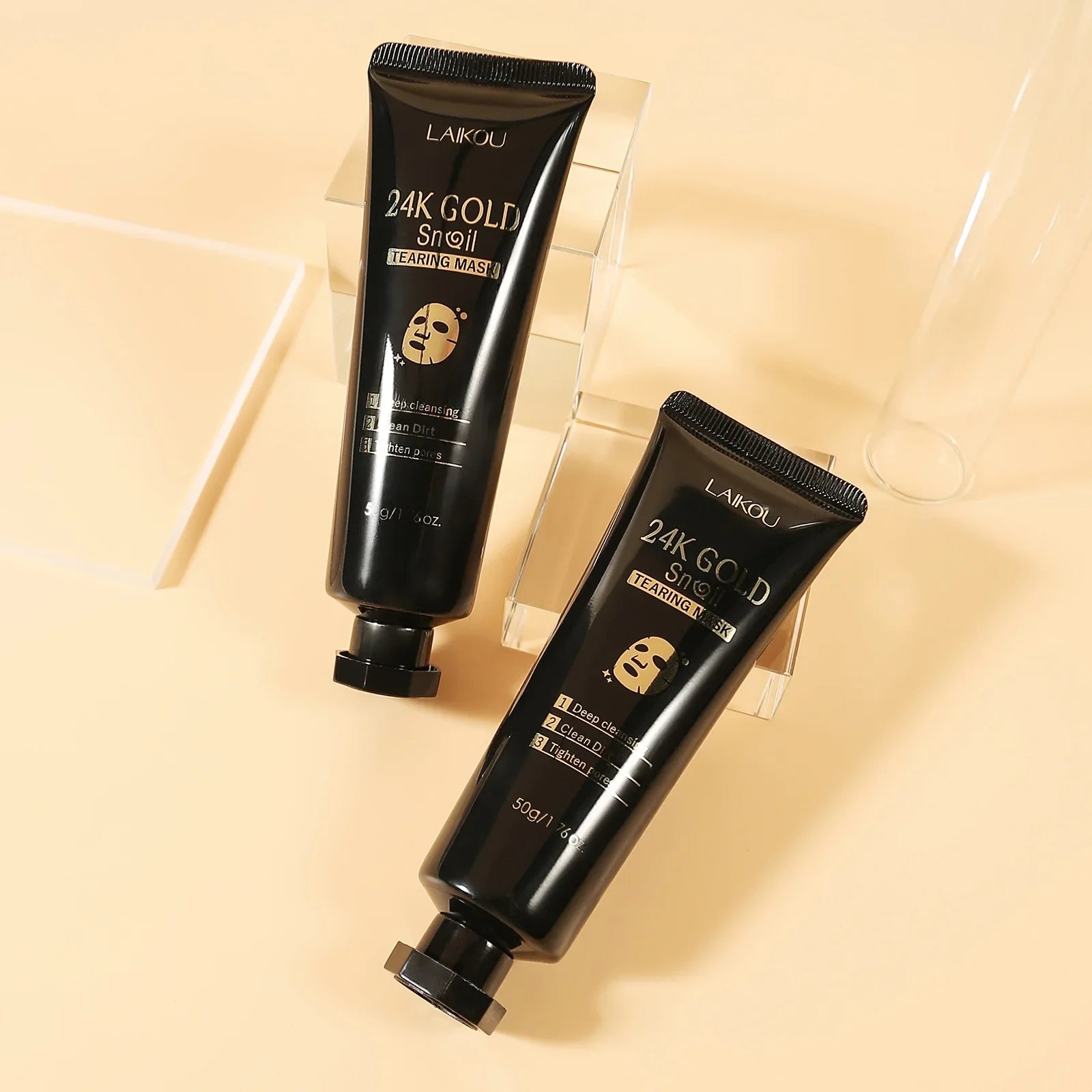 LAIKOU 24K Gold Sakura Peeling Face Mask Anti Wrinkle Whitening Blackhead Removal Facial Tear Off Mask Skin Care Products