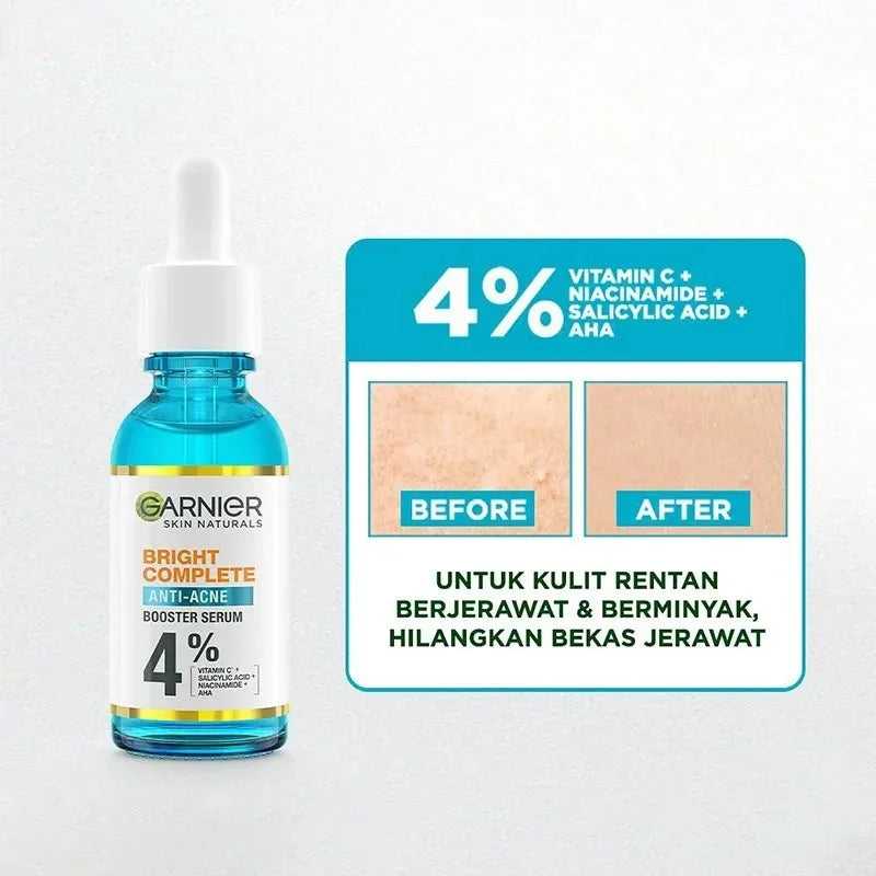 30ml Garnier Whitening Essence Removes Acne Marks Facial Repair Serum Shrinks Pores Moisturizes Essence