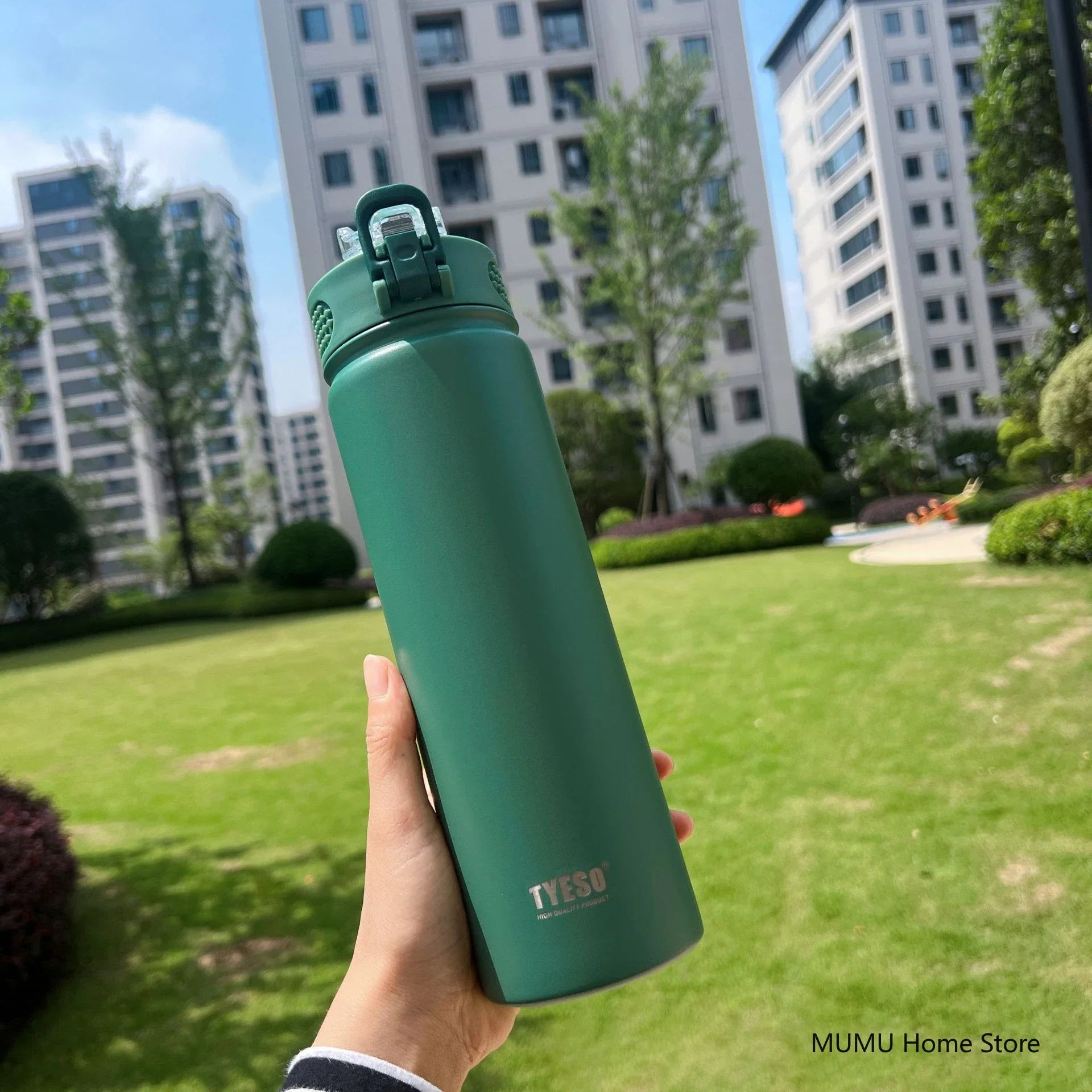 600/750ML Thermos Bottle With Straw Stainless Steel Car Thermal Cup Sports Water Bottles Keeps Cold and Heat Thermal Mug
