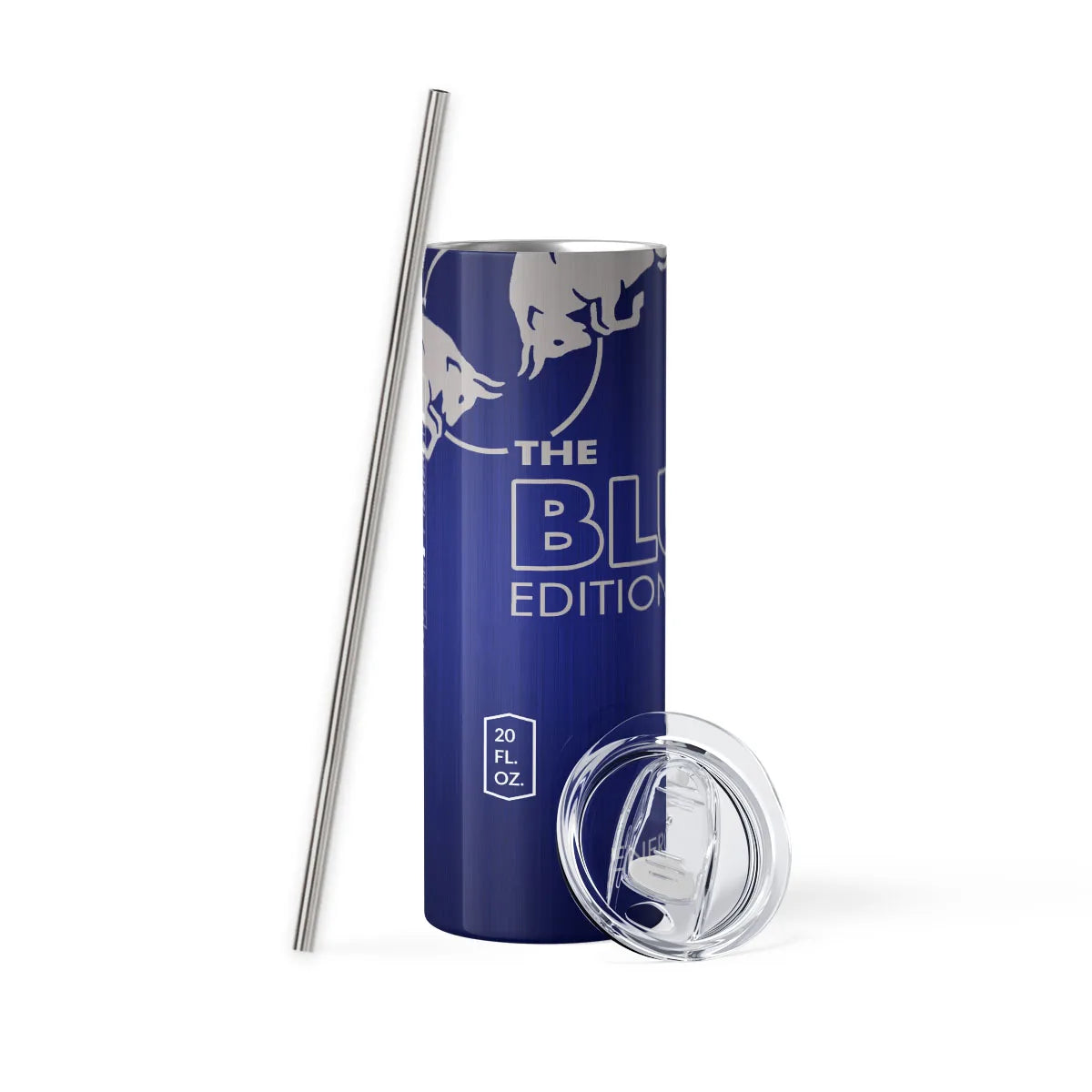 Energy Drink Tumbler with Stainless Steel Straw, 20 oz