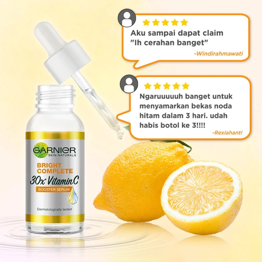 30ml Garnier Whitening Essence Removes Acne Marks Facial Repair Serum Shrinks Pores Moisturizes Essence