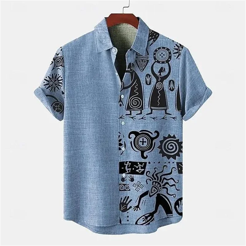 Stylish and Minimalist 3D Cotton-Linen Short Sleeve Shirt