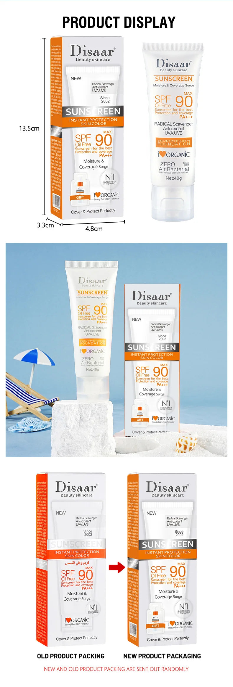 High SPF Facial Body Sunscreen Sun Cream Sunblock Skin Moisturizer Nourishing UV Protective Cream Anti Sun Face Protection Cream