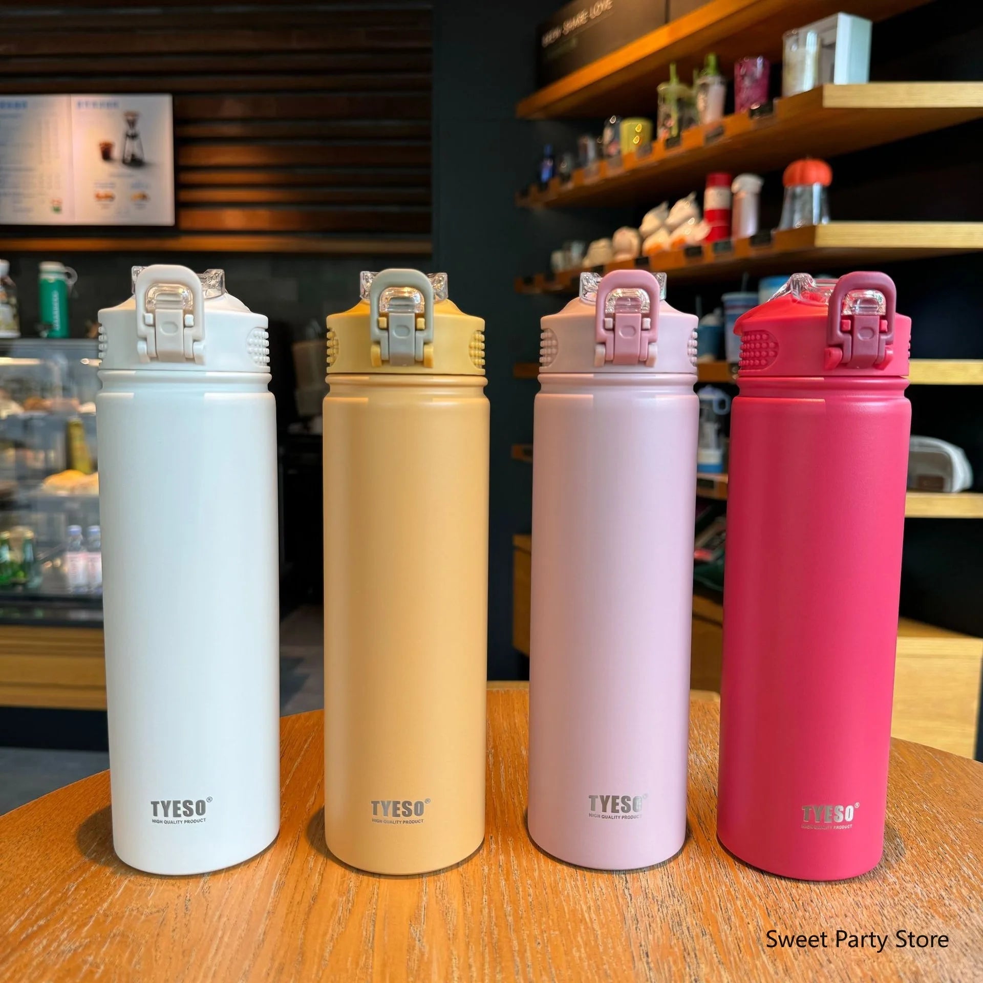 600/750ML Stainless Steel Vacuum Flask With Straw Sports Water Bottle Travel Insulated Cup Thermal Mug