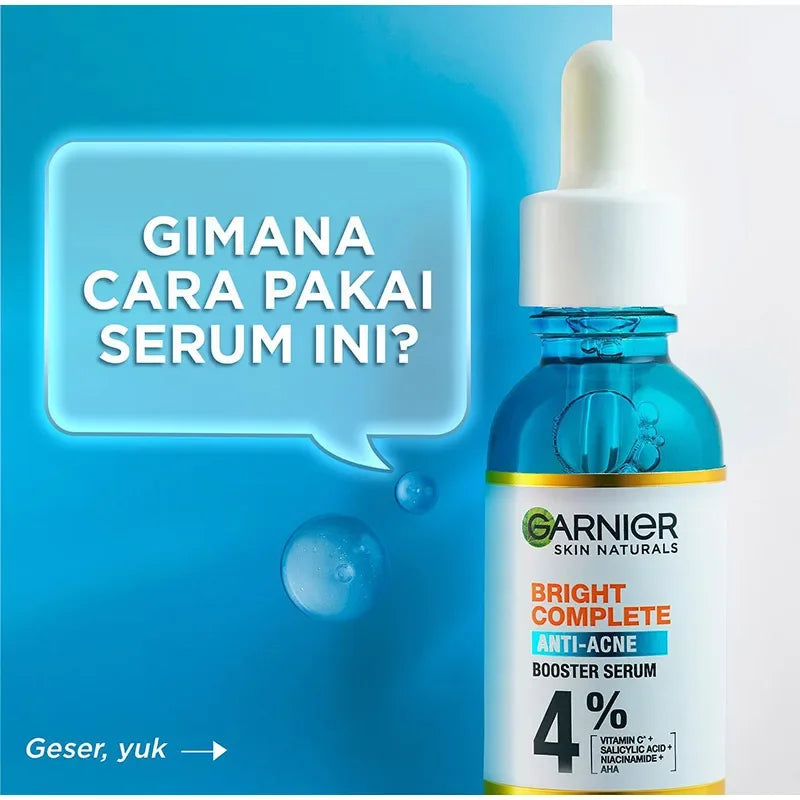 30ml Garnier Whitening Essence Removes Acne Marks Facial Repair Serum Shrinks Pores Moisturizes Essence