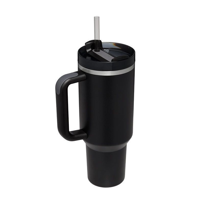 Tumbler With Handle Straw Insulated, Stainless Steel Spill Proof Vacuum Coffee Cup  Mug Gifts For Valentine Lover Suitable For Car Gym Office Travel
