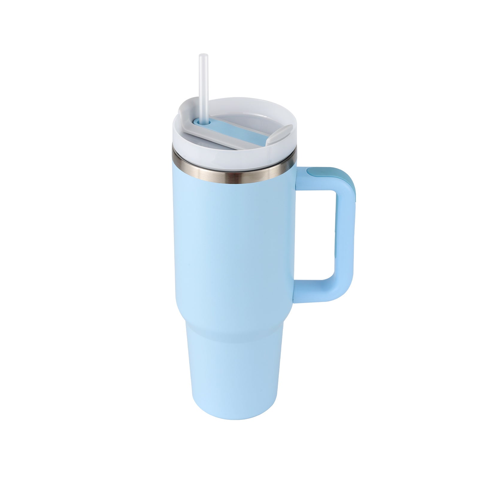 Tumbler With Handle Straw Insulated, Stainless Steel Spill Proof Vacuum Coffee Cup  Mug Gifts For Valentine Lover Suitable For Car Gym Office Travel