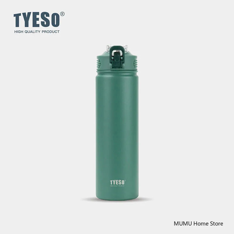 600/750ML Thermos Bottle With Straw Stainless Steel Car Thermal Cup Sports Water Bottles Keeps Cold and Heat Thermal Mug