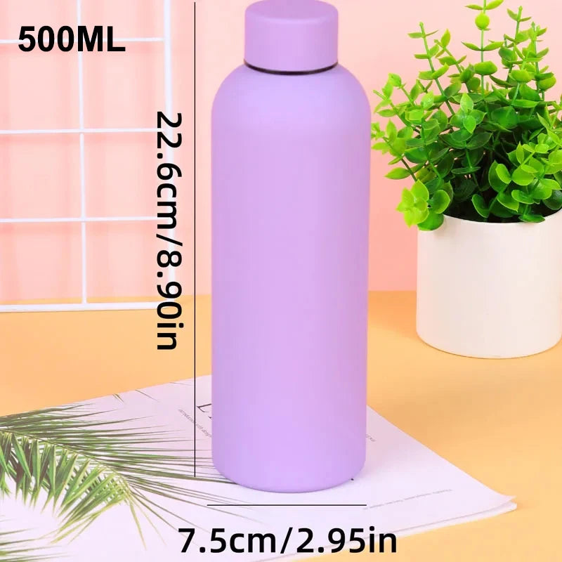 500/750ML Small Mouth Thermos Cup, Outdoor Stainless Steel Bottle,  Thickened Double Water Cup