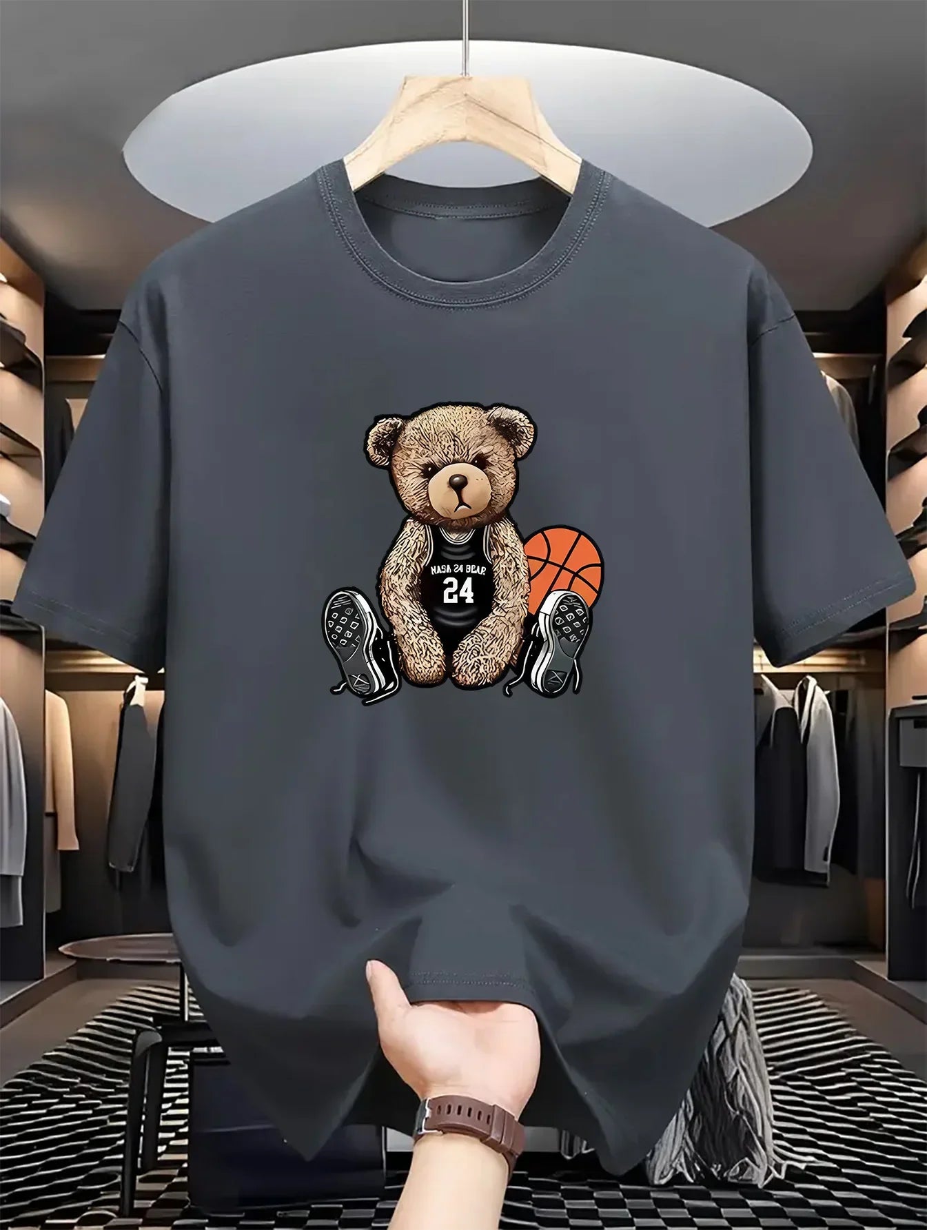 2025 Summer Men's Printed Pure Cotton Short-Sleeved T-Shirt