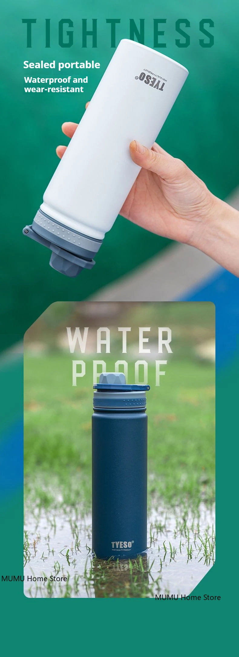 Tyeso 530/750ML Thermos Bottle Stainless Steel Vacuum Flask Travel Cup Insulated Water Bottle Sport Thermal Mug Hot & Cold Mug