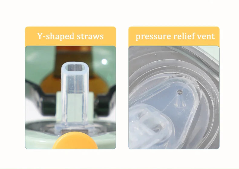 320/460ML Kids Stainless Steel Thermal Bottle Portable Kids Straw Mug Cold and Hot Thermal  Student Water Bottle