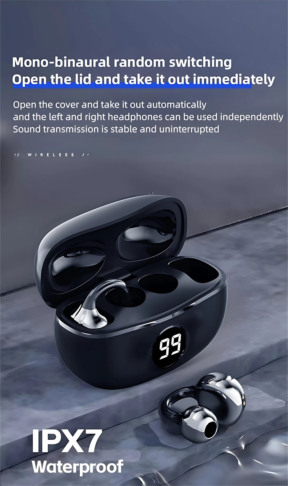 Wireless Headphones Fone Bluetooth Headset With Mic Handsfree Noise Canceling Earphones