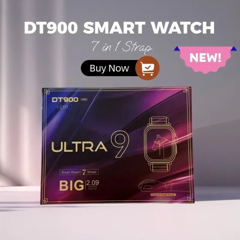 DT900 Ultra Pro Smart Watch: 49mm HD Touchscreen,Bluetooth Calling, Wireless Charging