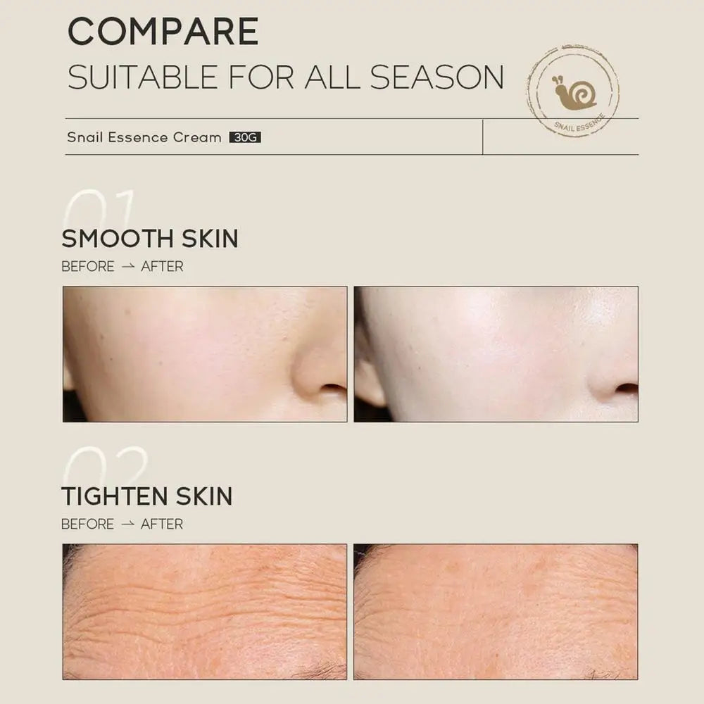 Women Facial Snail Essence Cream Care Cream Shrinking Pores Moisturizing Cream Skin Whitening Cream Anti Aging Face Cream