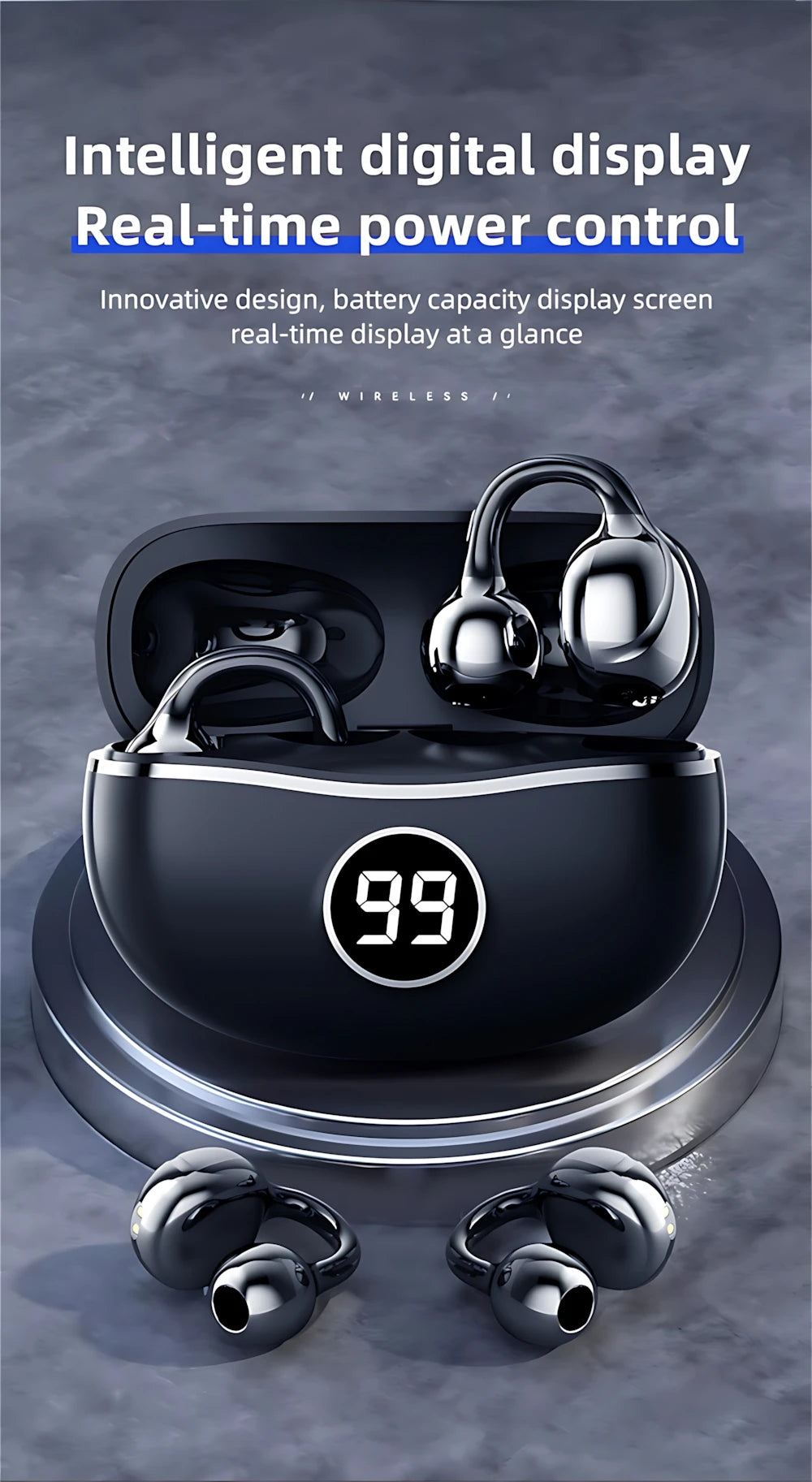 Wireless Headphones Fone Bluetooth Headset With Mic Handsfree Noise Canceling Earphones