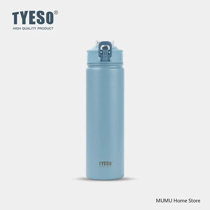 600/750ML Thermos Bottle With Straw Stainless Steel Car Thermal Cup Sports Water Bottles Keeps Cold and Heat Thermal Mug