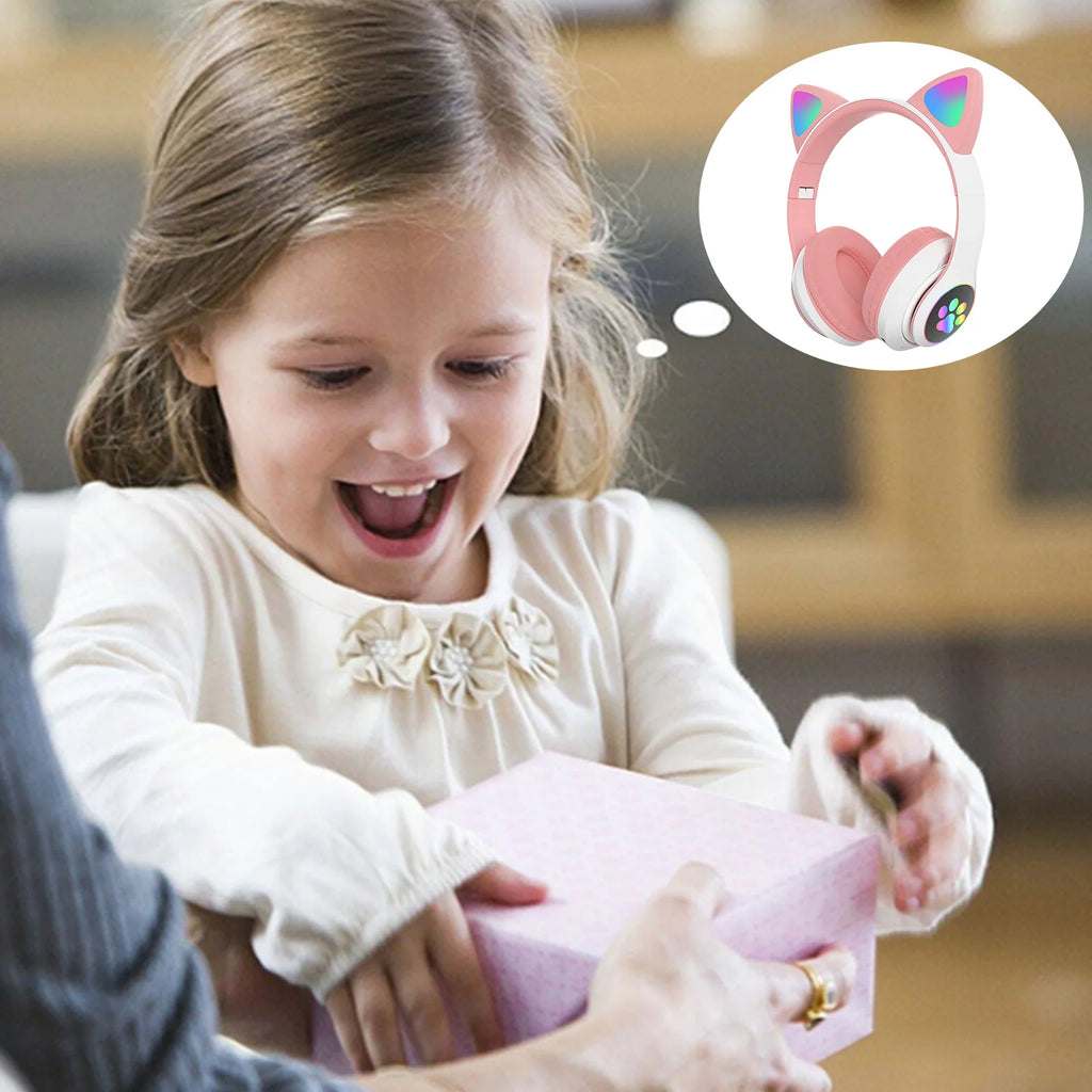 Head-mounted Gaming Earphones Bluetooth-compatible 5.0 Wireless Kids Headphones