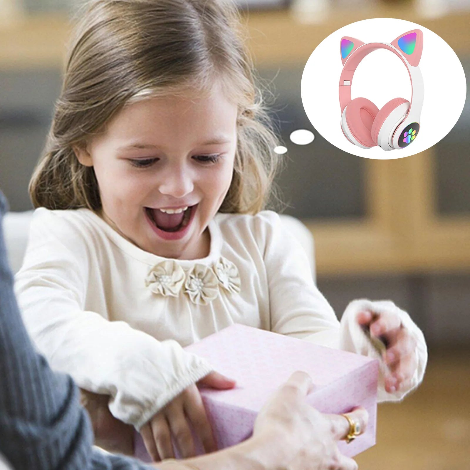 Head-mounted Gaming Earphones Bluetooth-compatible 5.0 Wireless Kids Headphones