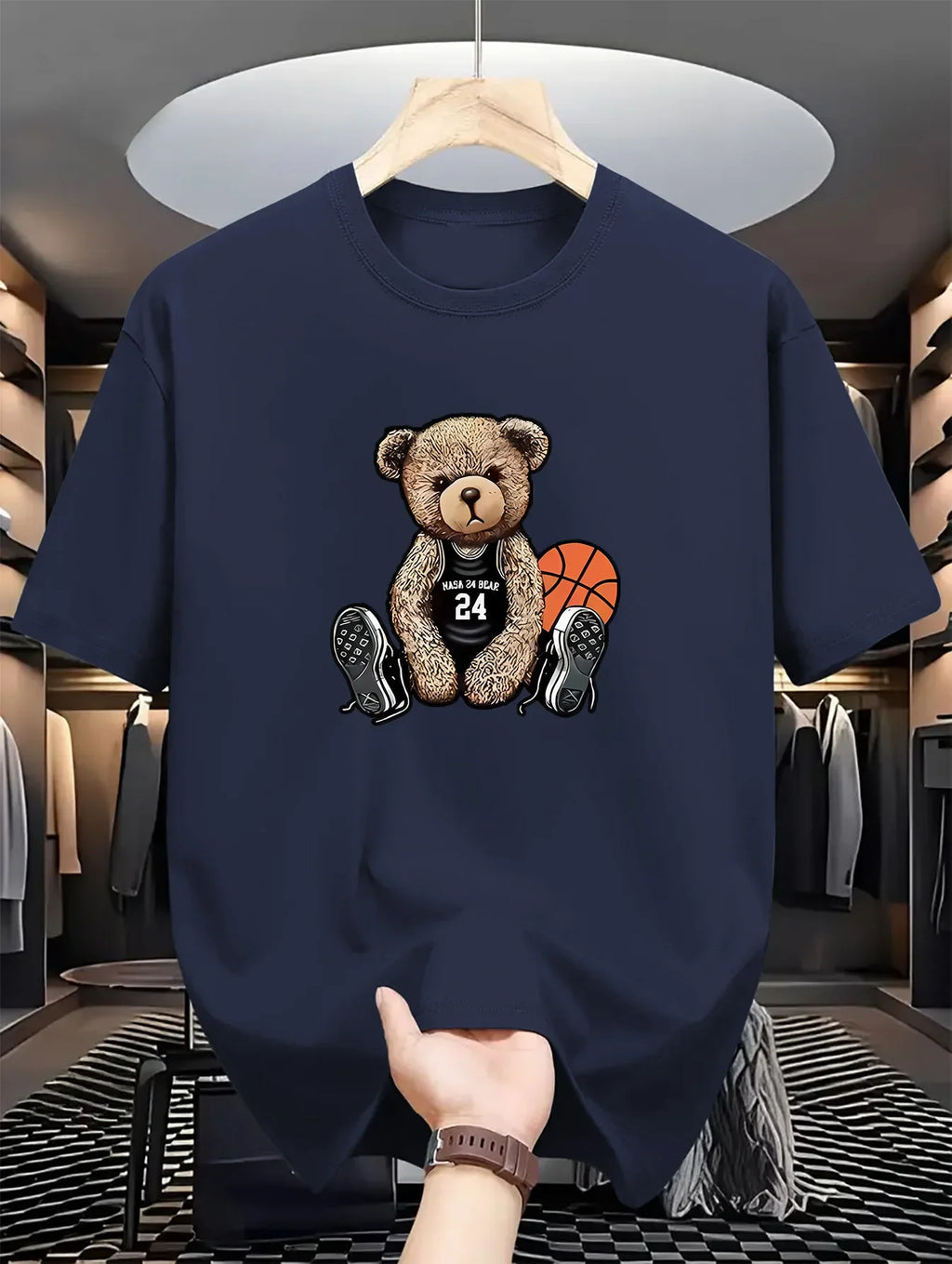 2025 Summer Men's Printed Pure Cotton Short-Sleeved T-Shirt