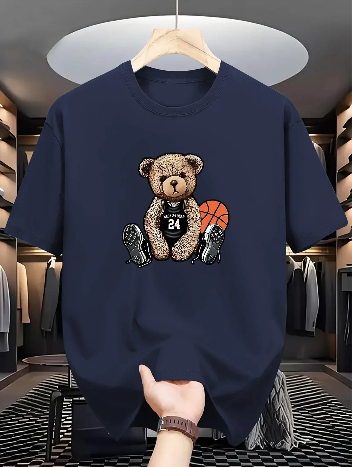 2025 Summer Men's Printed Pure Cotton Short-Sleeved T-Shirt