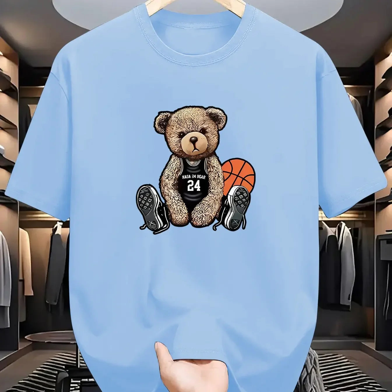 2025 Summer Men's Printed Pure Cotton Short-Sleeved T-Shirt