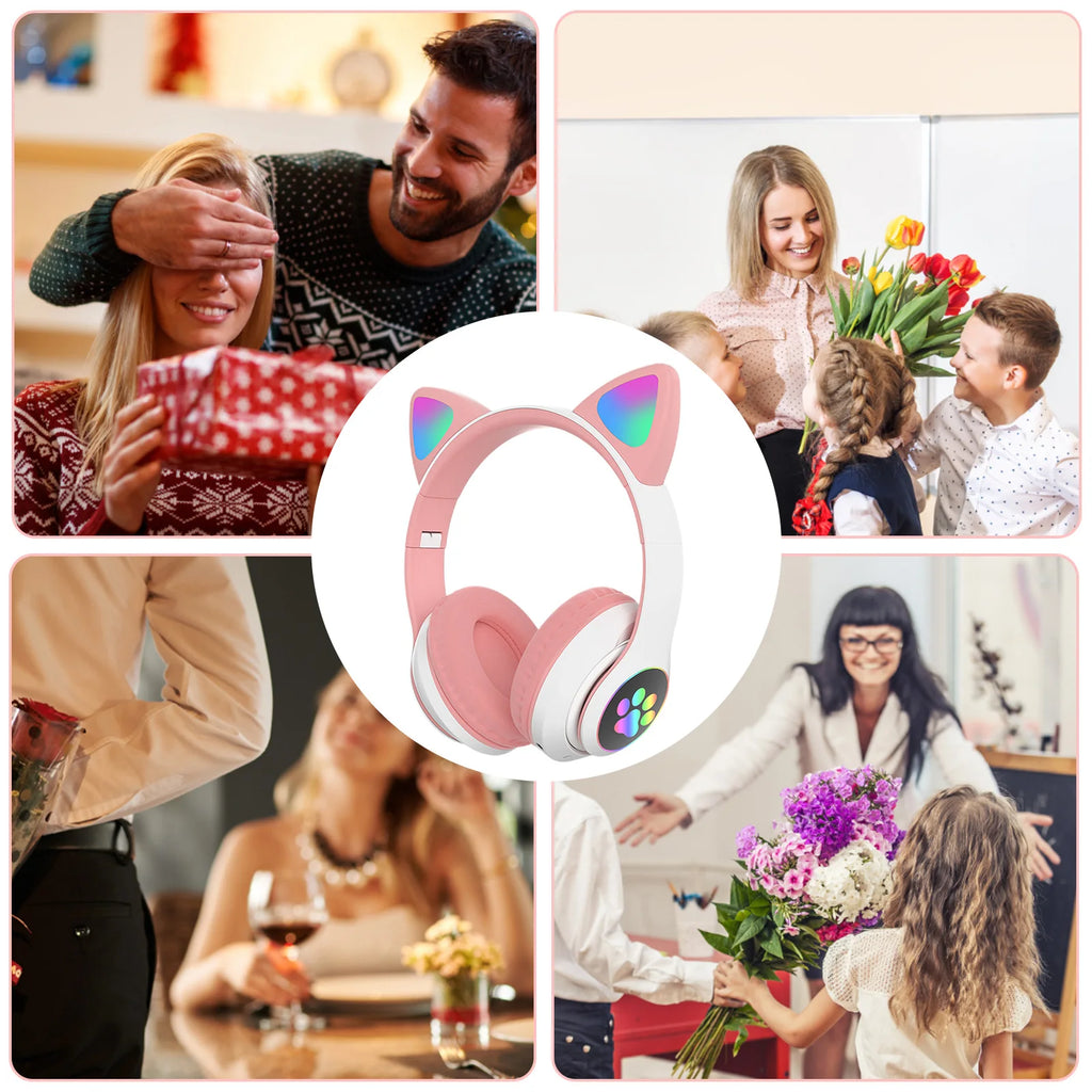 Head-mounted Gaming Earphones Bluetooth-compatible 5.0 Wireless Kids Headphones