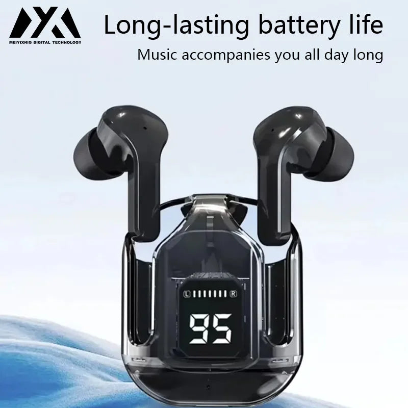 Air31 Wireless headphones with LED power display function crystal-type earphones