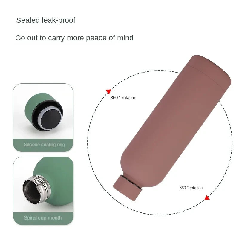 500/750ML Small Mouth Thermos Cup, Outdoor Stainless Steel Bottle,  Thickened Double Water Cup