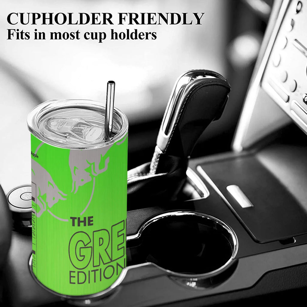 Energy Drink Tumbler with Stainless Steel Straw, 20 oz