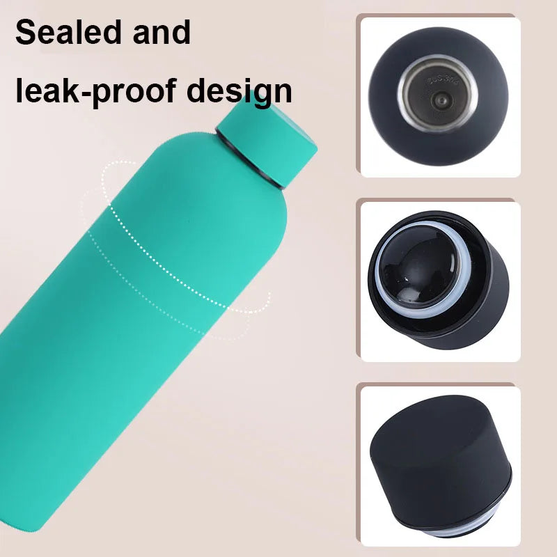 500/750ML Small Mouth Thermos Cup, Outdoor Stainless Steel Bottle,  Thickened Double Water Cup