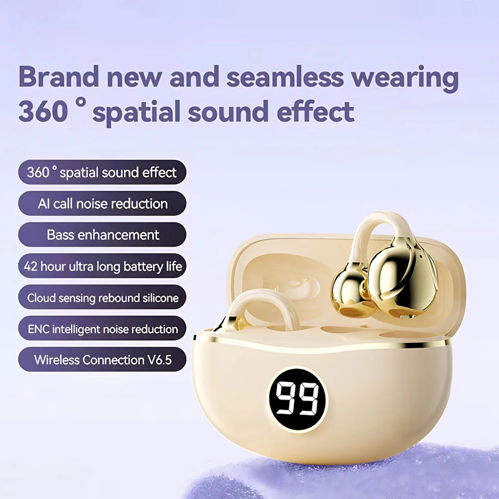 Wireless Headphones Fone Bluetooth Headset With Mic Handsfree Noise Canceling Earphones