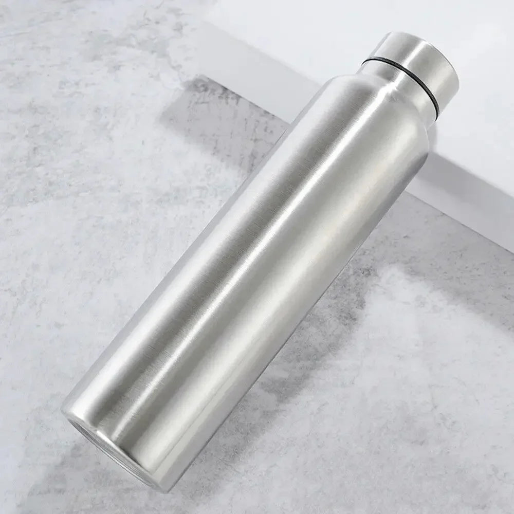 1000ML Stainless Steel Sport Bottle Single-Layer Red Water Cup Metal Flask Drinkware Camping Sports Gym
