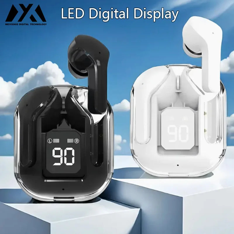 Air31 Wireless headphones with LED power display function crystal-type earphones