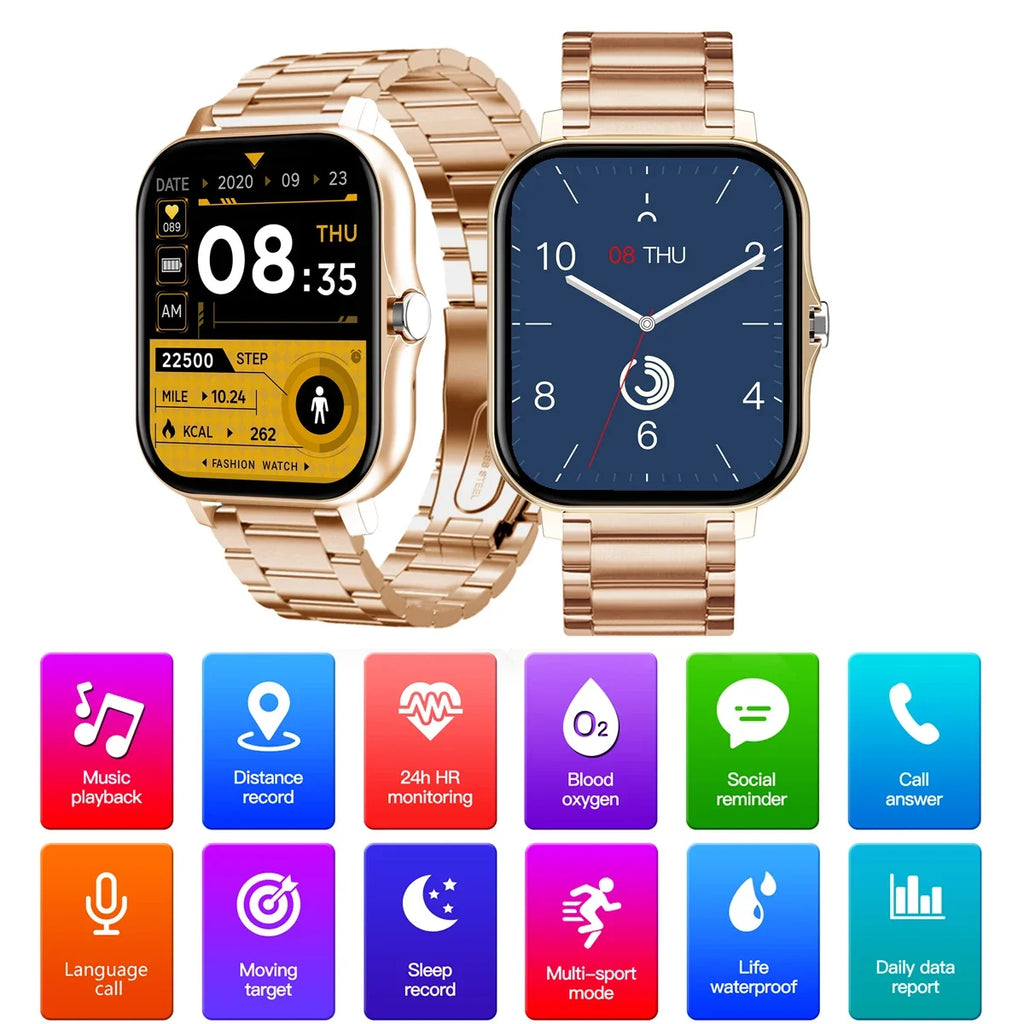 Waterproof Smart Watch with Message iPhone Android