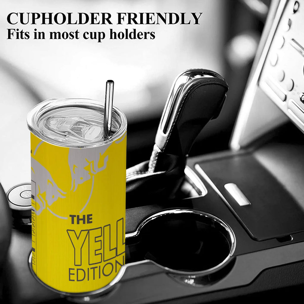 Energy Drink Tumbler with Stainless Steel Straw, 20 oz