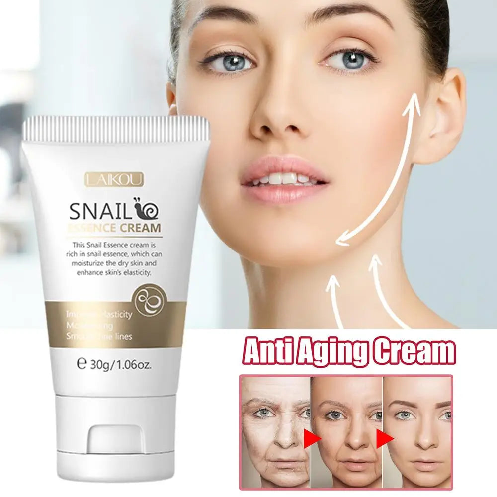 Women Facial Snail Essence Cream Care Cream Shrinking Pores Moisturizing Cream Skin Whitening Cream Anti Aging Face Cream