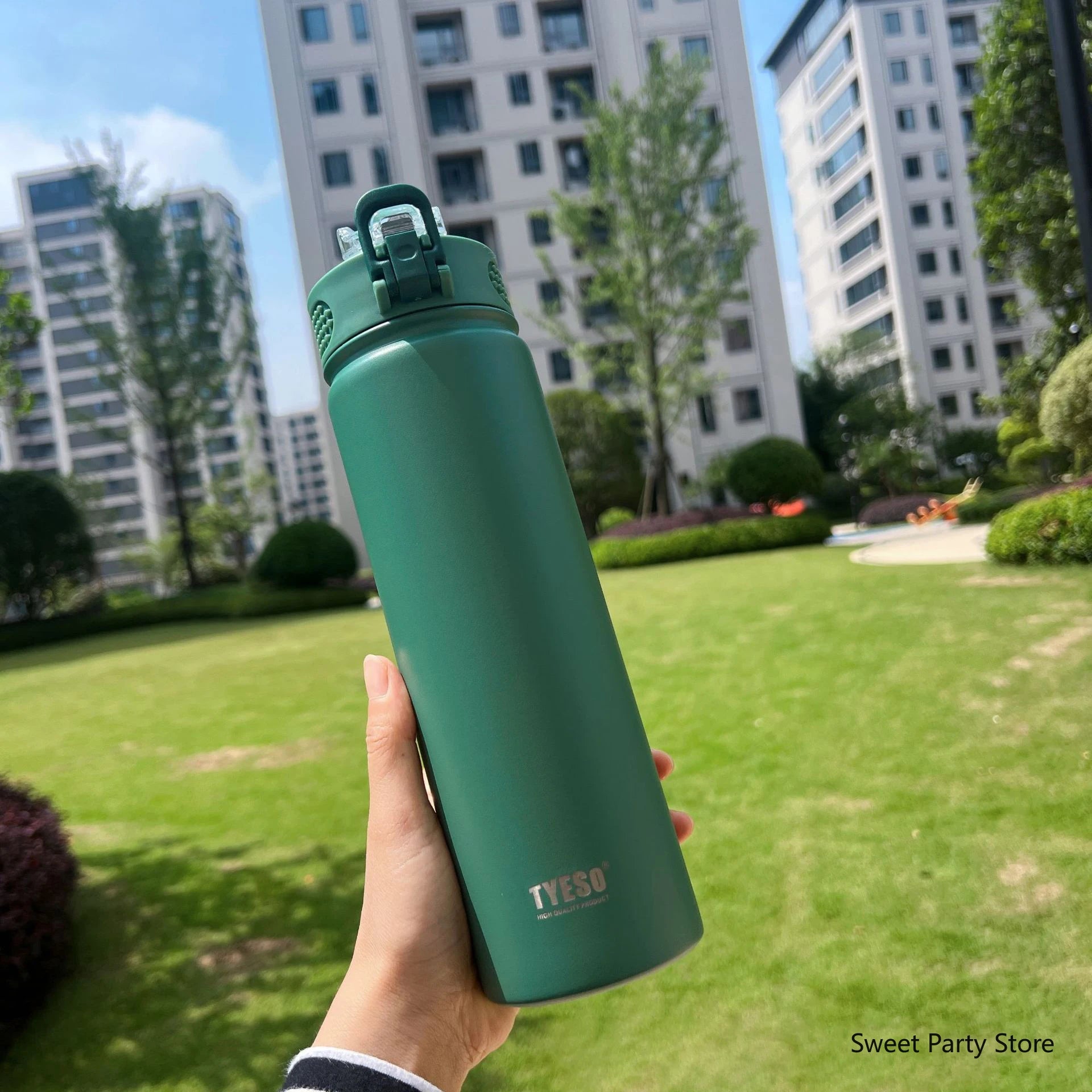 600/750ML Stainless Steel Vacuum Flask With Straw Sports Water Bottle Travel Insulated Cup Thermal Mug