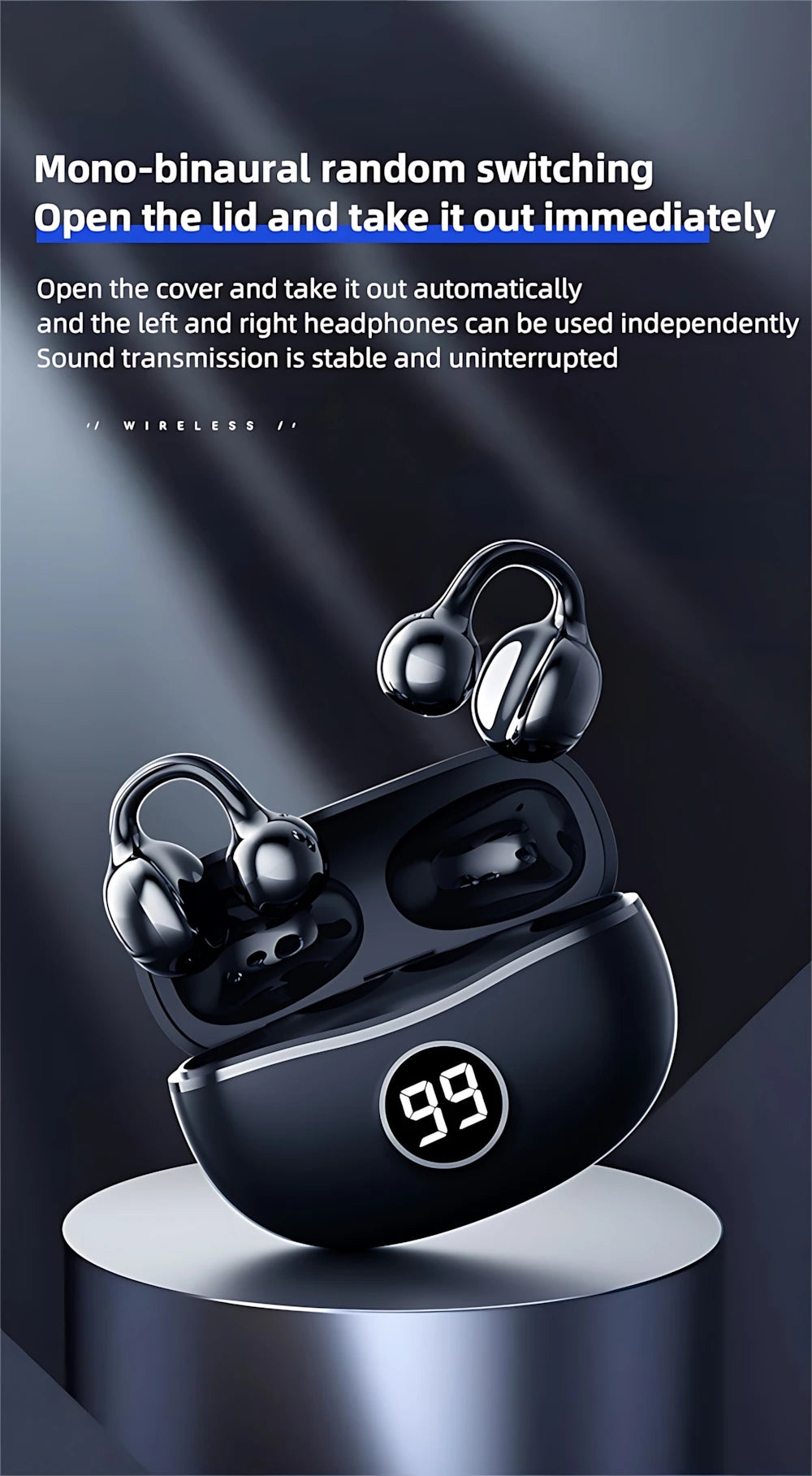 Wireless Headphones Fone Bluetooth Headset With Mic Handsfree Noise Canceling Earphones
