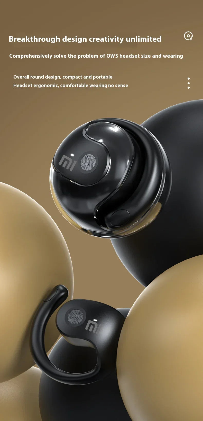 Xiaomi HD Voice Wireless 5.3 Inch Headphones with Bass Stereo Smart Noise Cancelling Headphones for Running and Sports