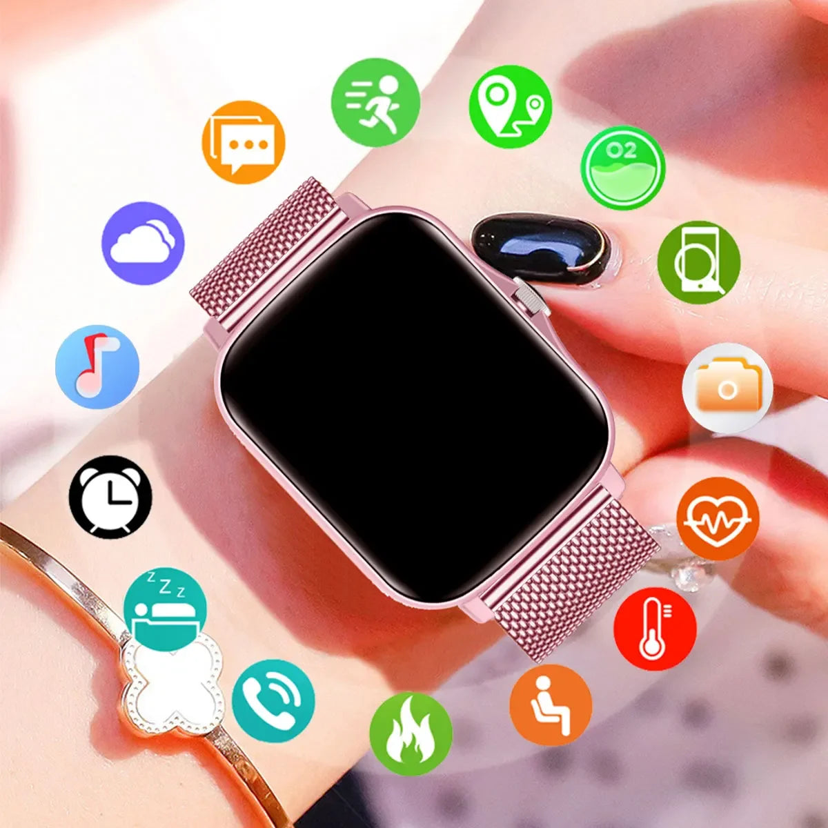 Waterproof Smart Watch with Message iPhone Android
