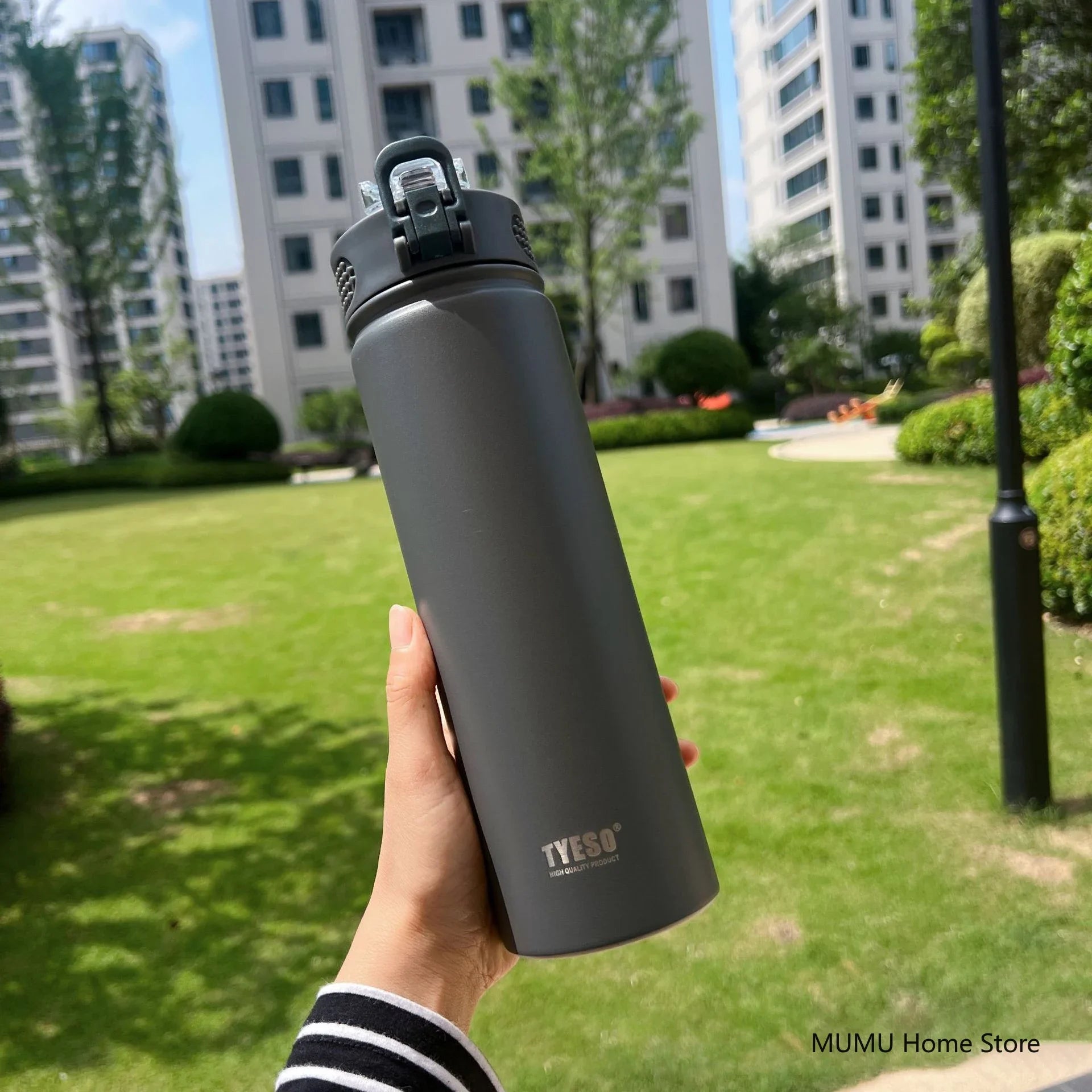 600/750ML Thermos Bottle With Straw Stainless Steel Car Thermal Cup Sports Water Bottles Keeps Cold and Heat Thermal Mug