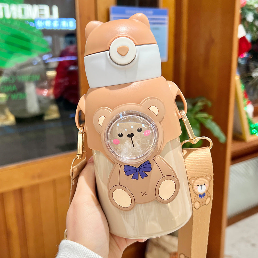 Children's Thermos Mug Stainless Steel Straw