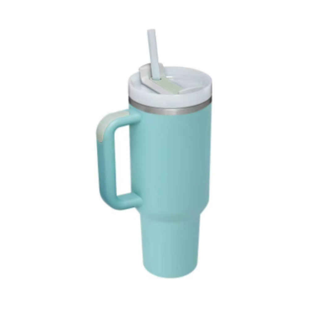 Tumbler With Handle Straw Insulated, Stainless Steel Spill Proof Vacuum Coffee Cup  Mug Gifts For Valentine Lover Suitable For Car Gym Office Travel